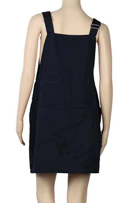 Winfunup Womens Skirts Loose Suspender Overall Navy