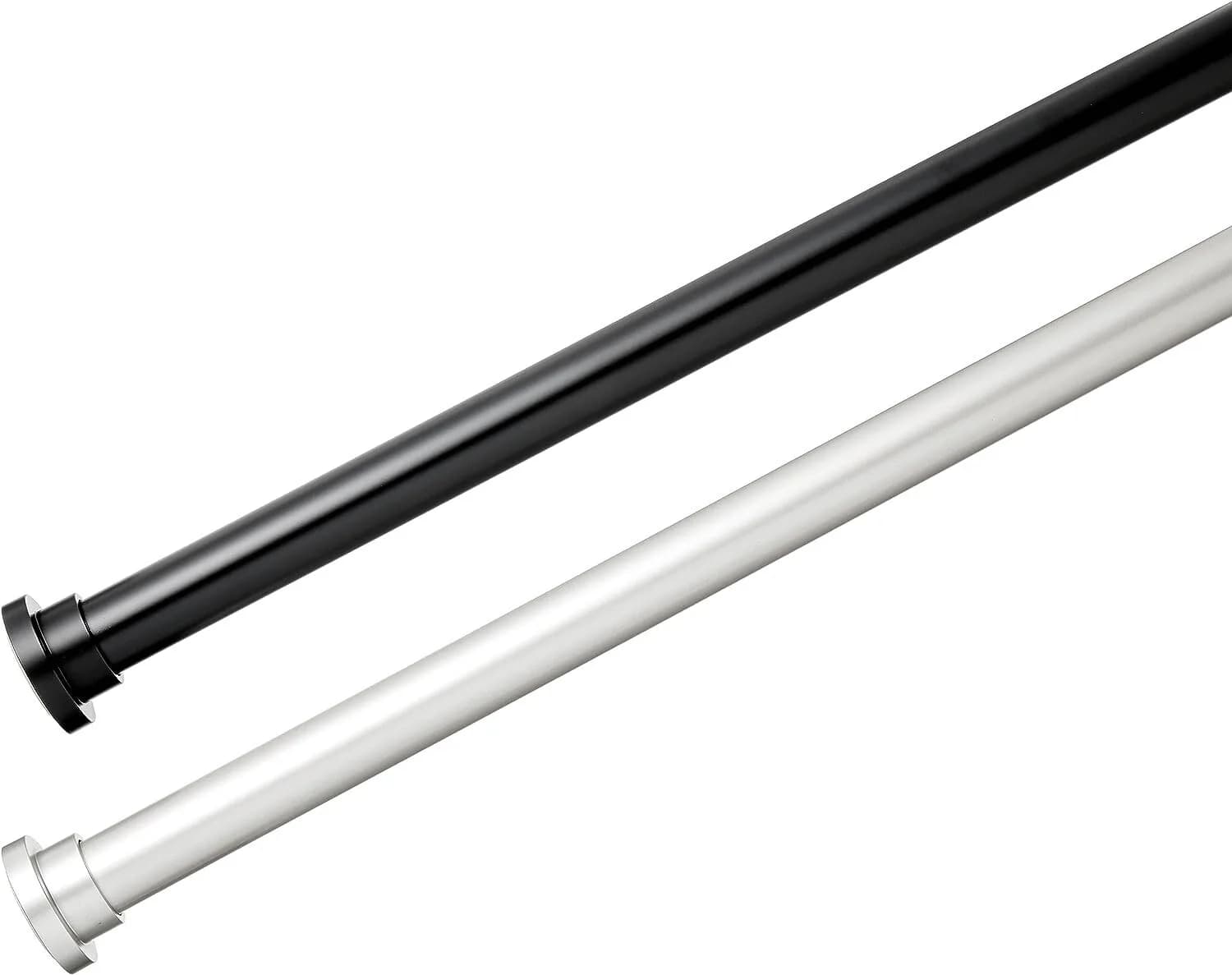 Amazon Basics Adjustable Indoor/Outdoor Tension Curtain Rod 91.4 to 137cm Black
