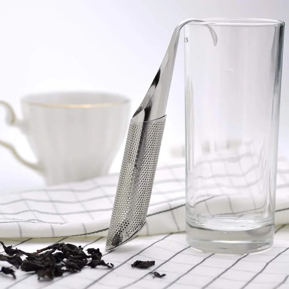 2pcs Hook Tea Stick Infuser Diffuser Strainer Filter Mesh loose Tea Herbs Steel