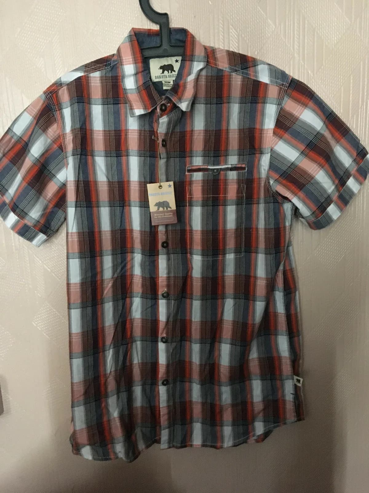 Dakota Grizzly Men's Cody Short Sleeve Plaid Shirt Nectar