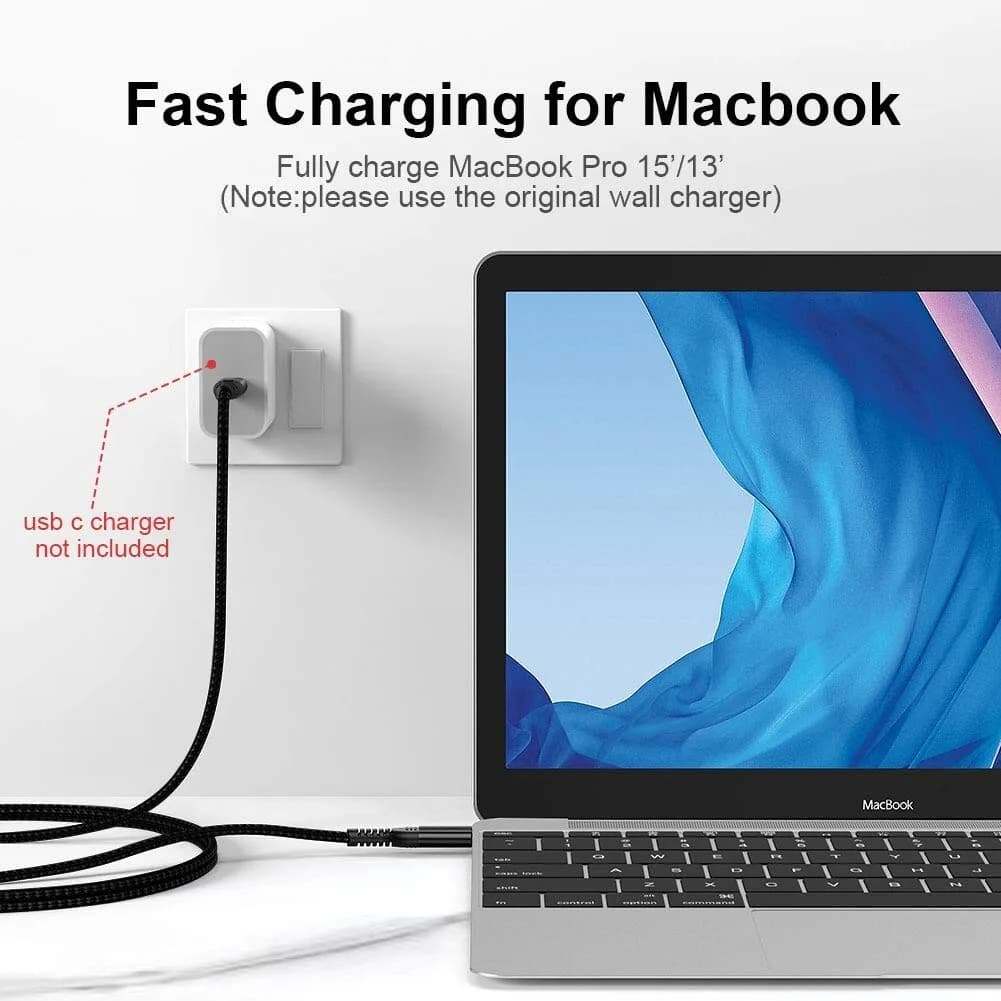 USB C TO USB C CHARGER CABLE 2M TYPE C FAST CHARGE 60W MACBOOK SAMSUNG ETC