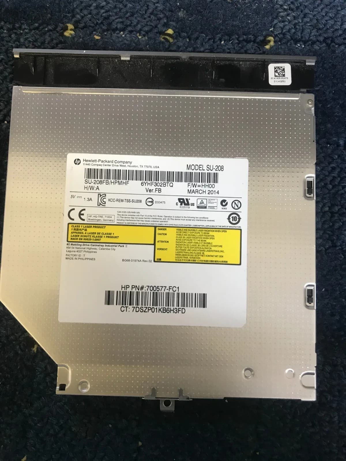 HP DVD Drive for HP 455 G1 Laptop - Model SU-208