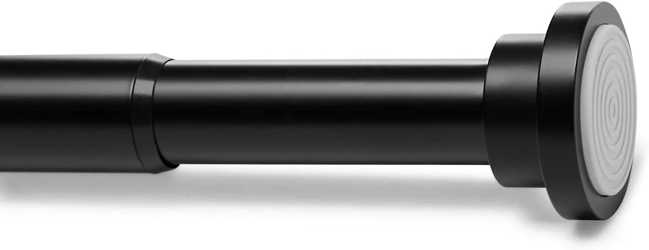 Amazon Basics Adjustable Indoor/Outdoor Tension Curtain Rod 91.4 to 137cm Black