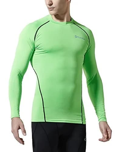 Tesla Men's Long Sleeve Baselayer lightening green r11 uk s eu 46