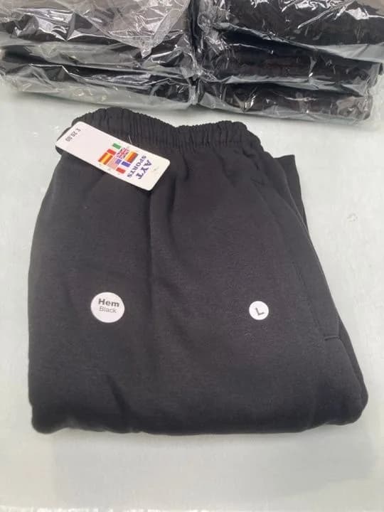 Men’s Black Joggers – Multi-Pocket – Cotton Blend – Comfortable & Stylish L