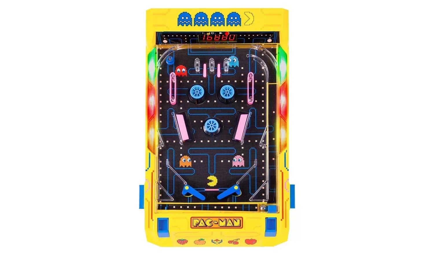 Menkind PAC-MAN Pinball Tabletop Game Retro Arcade Electronic Handheld Fun Gift