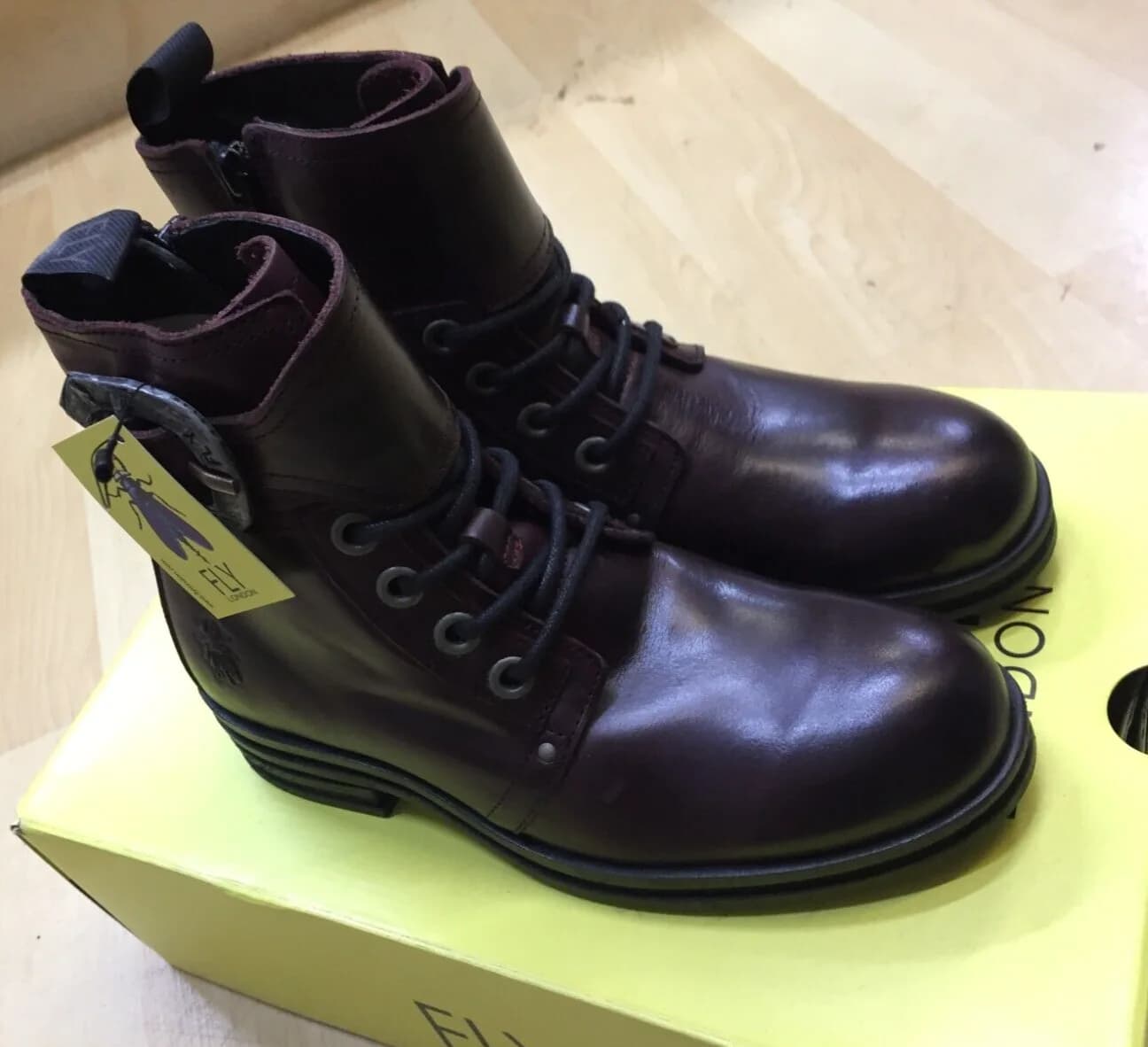 Fly London Womens Boots KARA664FLY Ankle Rug Leather - 3 UK - 36 EU RUG WINE
