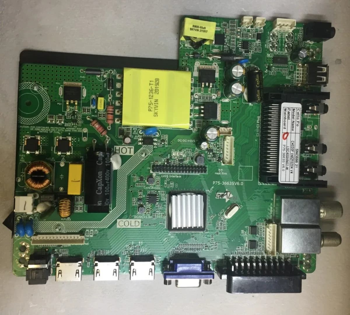 Cello C4020F/ZF0204 40" TV MAIN AV BOARD FULLY WORKING