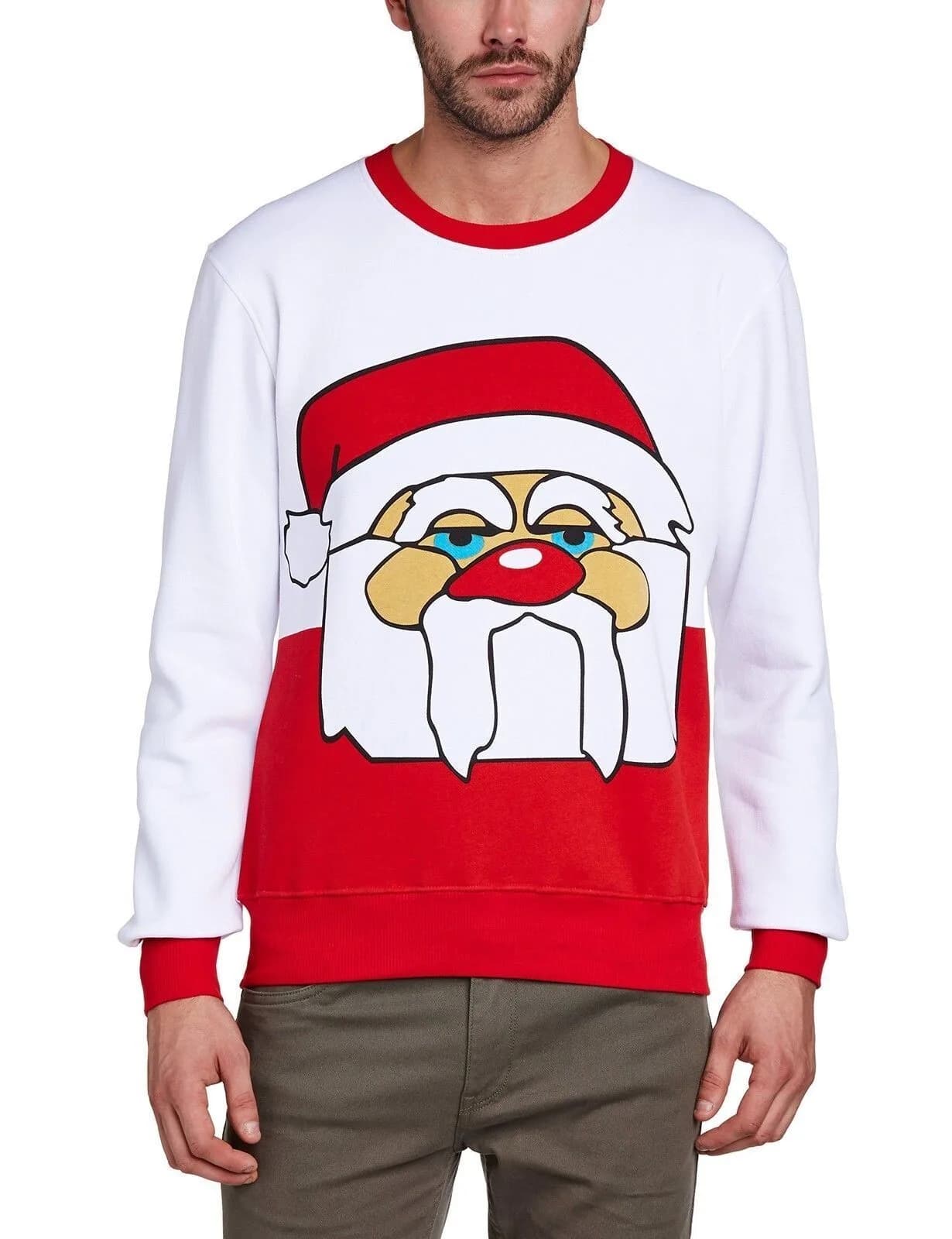 Santa Christmas Xmas Jumper / Sweatshirt - Run & Fly Brand - Size Medium