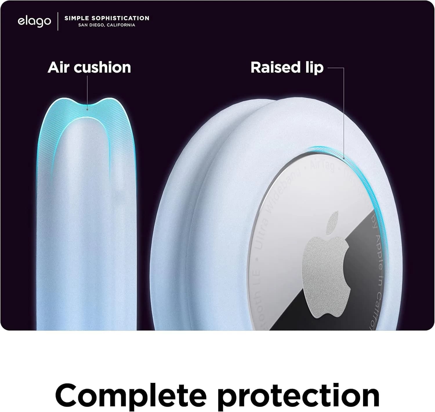 elago Silicone Pad Compatible with Apple AirTag Case Holder with Adhesive Sticke