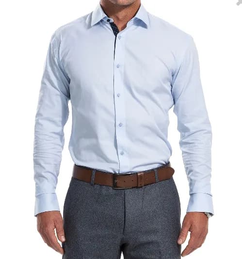 BYNARD ATHLETIC SLIM FIT LIGHT BLUE SHIRT BY CHESS LONDON