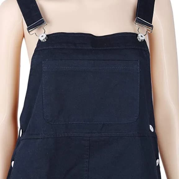 Winfunup Womens Skirts Loose Suspender Overall Navy