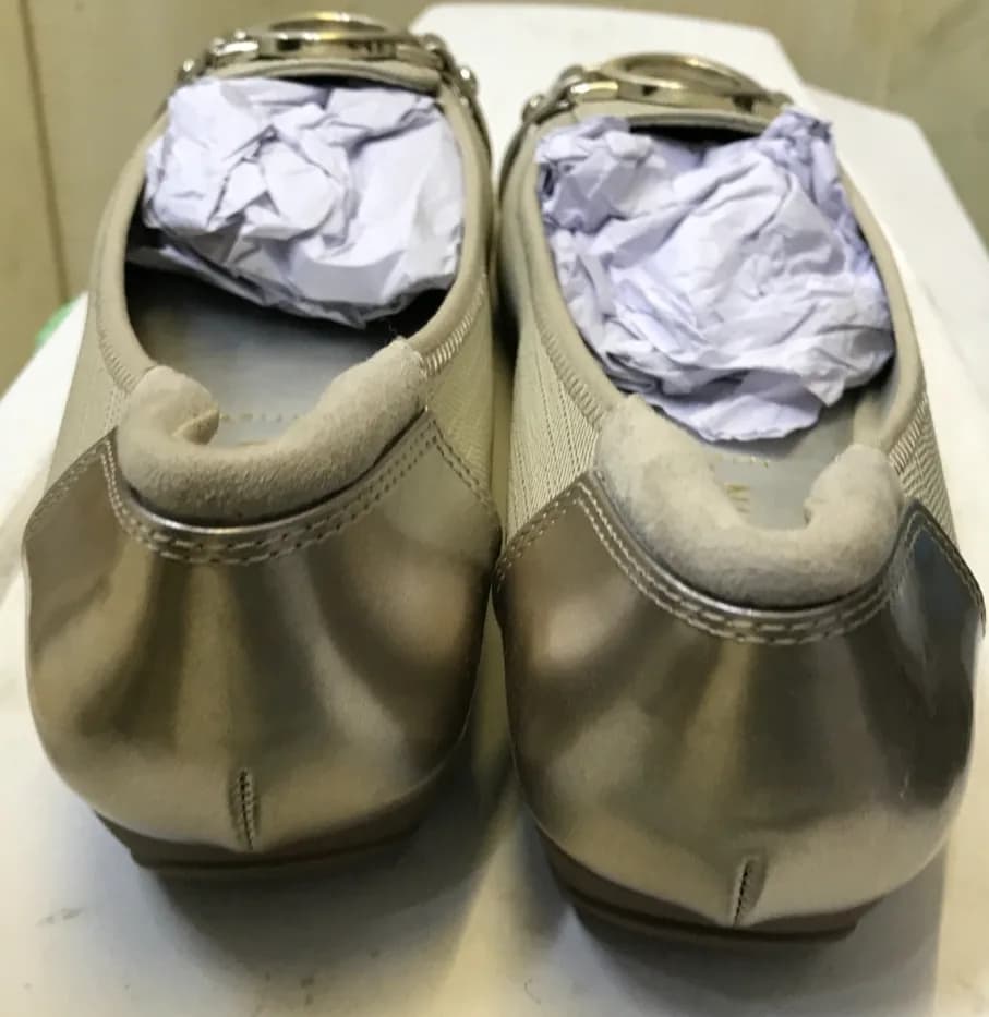 Anne Klein Women's Umeko Ballet Flats Metallic Taupe UK size 7
