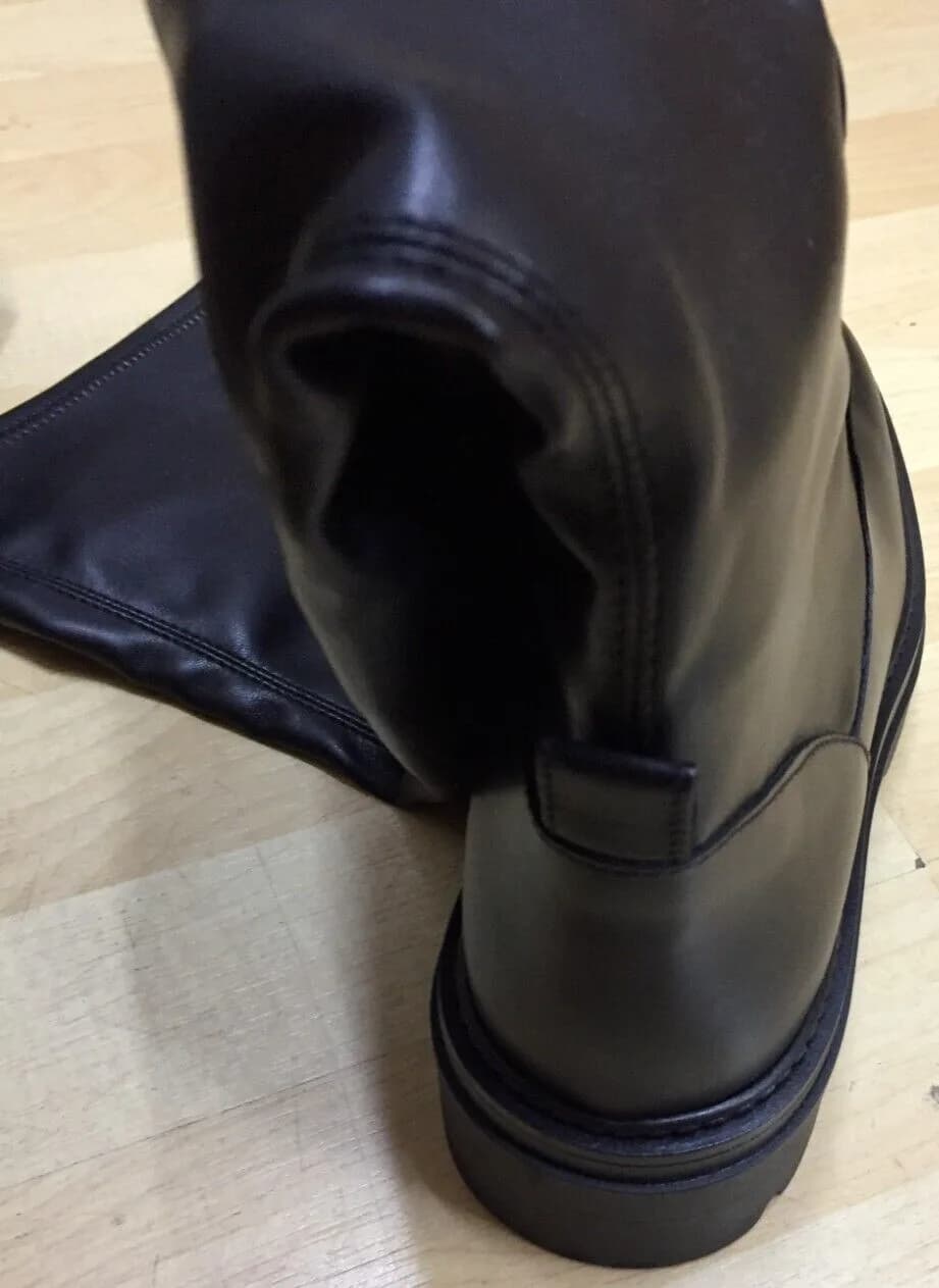 Free People Holden Over-the-Knee Black Stretch Boots Platform Lug EU37 UK 4