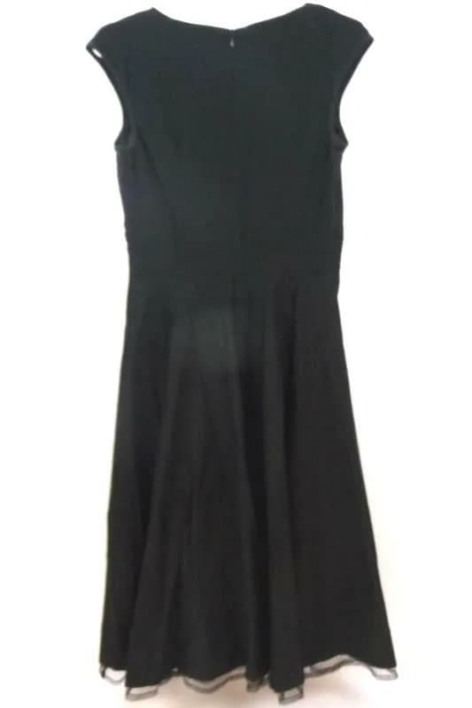 Muxxn Women's Dress Black Size US 10 Apron Style Sweetheart Neckline Cap Sleeve