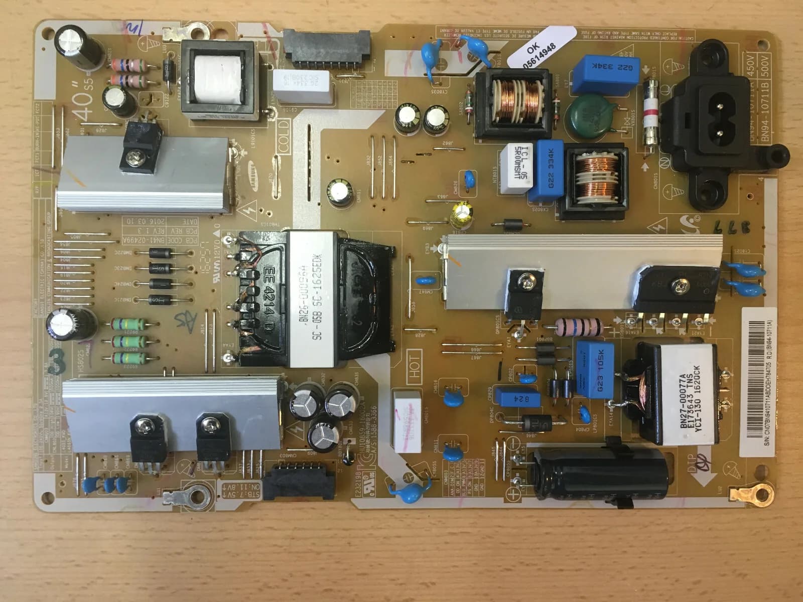 Power PSU Supply Board 43" TV Samsung UE43KU6000K