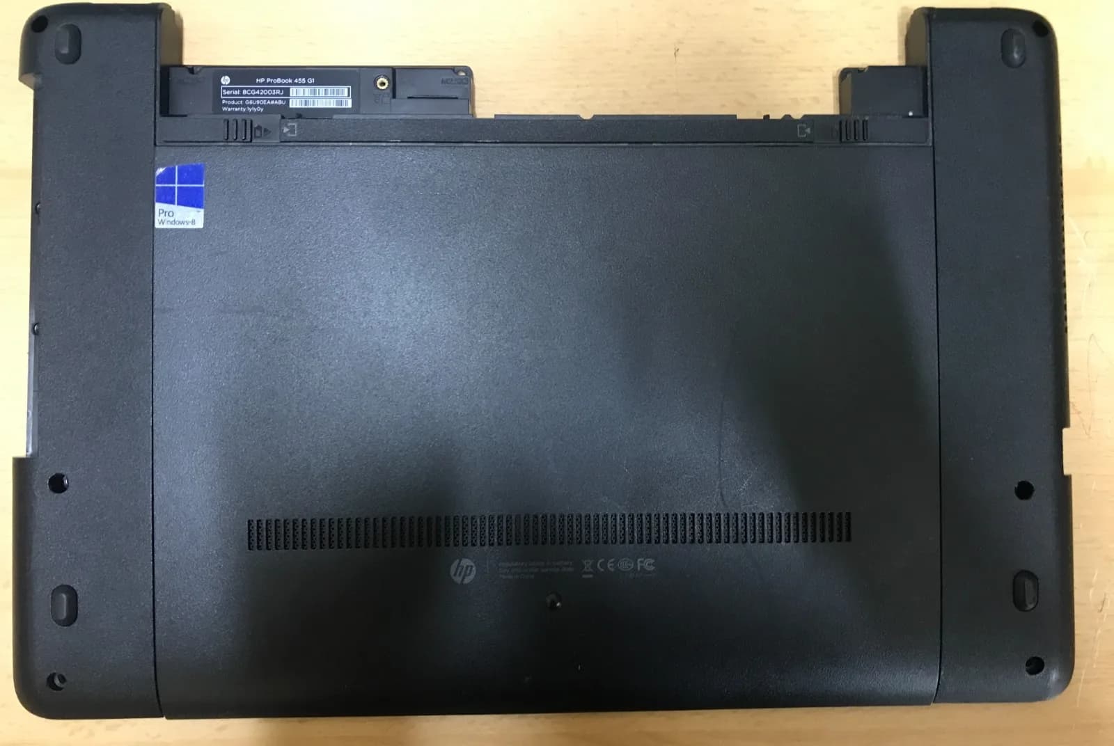 HP ProBook 455 G1 Bottom Base Case Cover + RAM Cover – Genuine Replacement Black