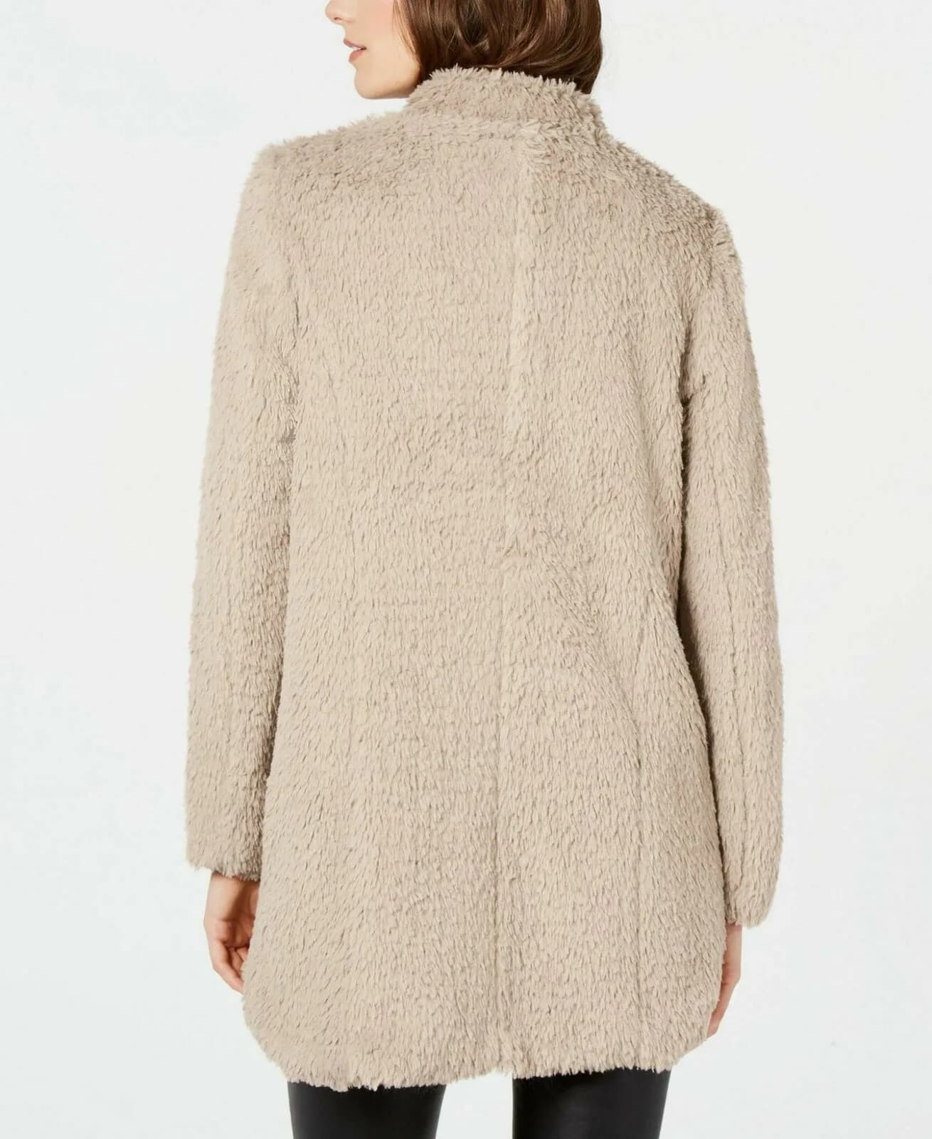 Kenneth Cole New York Women's Mid Length Snap Faux Fur Coat XL
