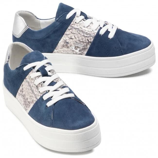 WOMEN'S MARCO TOZZI TRAINERS NAVY/COMB 890 UK SIZE 5 EU 38