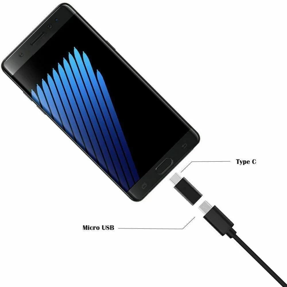 Micro USB Female to Type C Male Converter USB-C Adapter Converter Black White UK