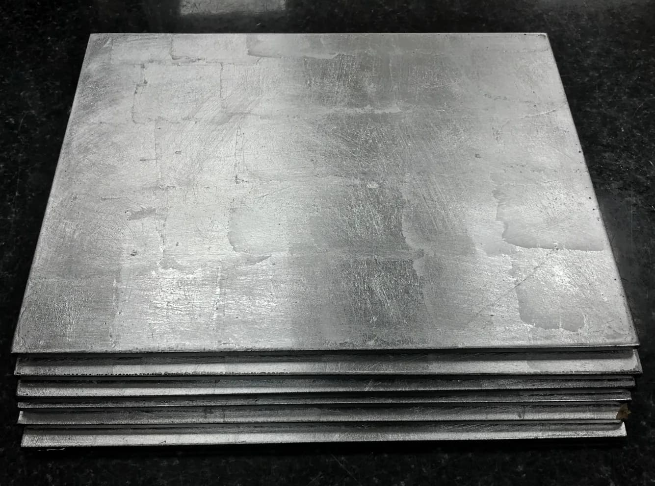 John Lewis Lacquered Placemats, Set of 6, FSC-Certified (MDF), Silver