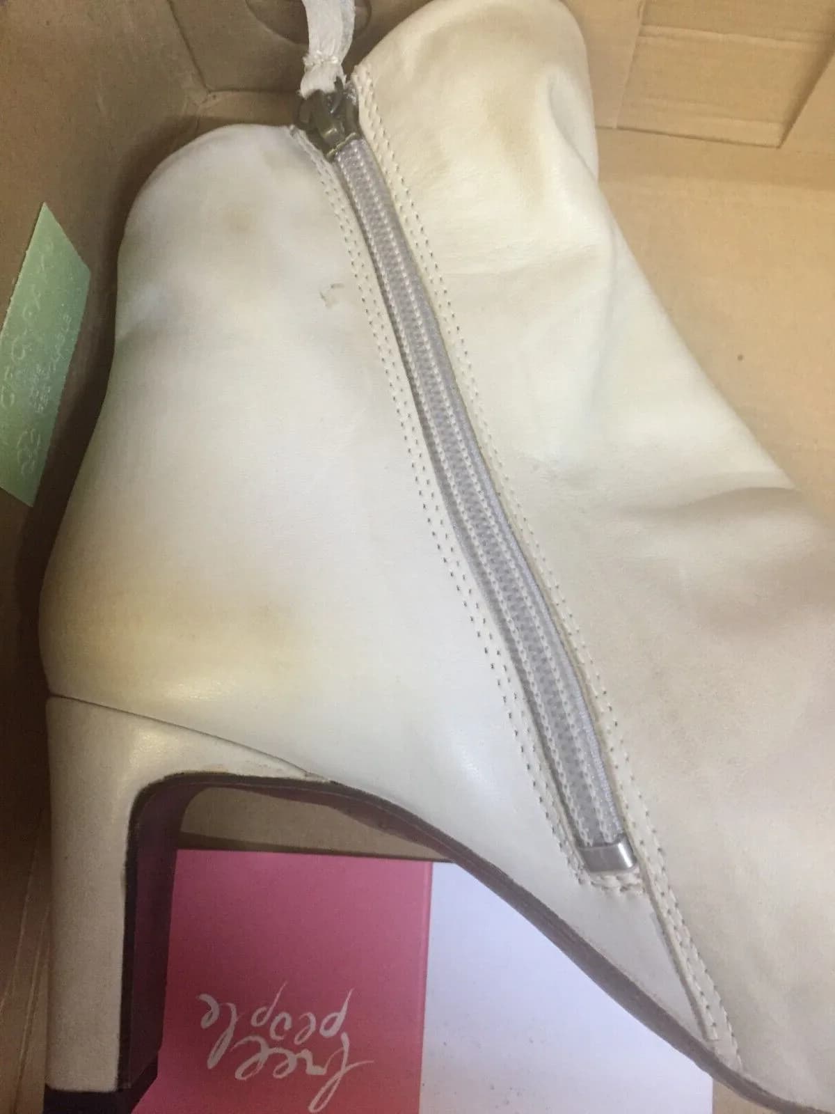 Free People Women's Leather Cybill Heel Boots EU 37 UK 4