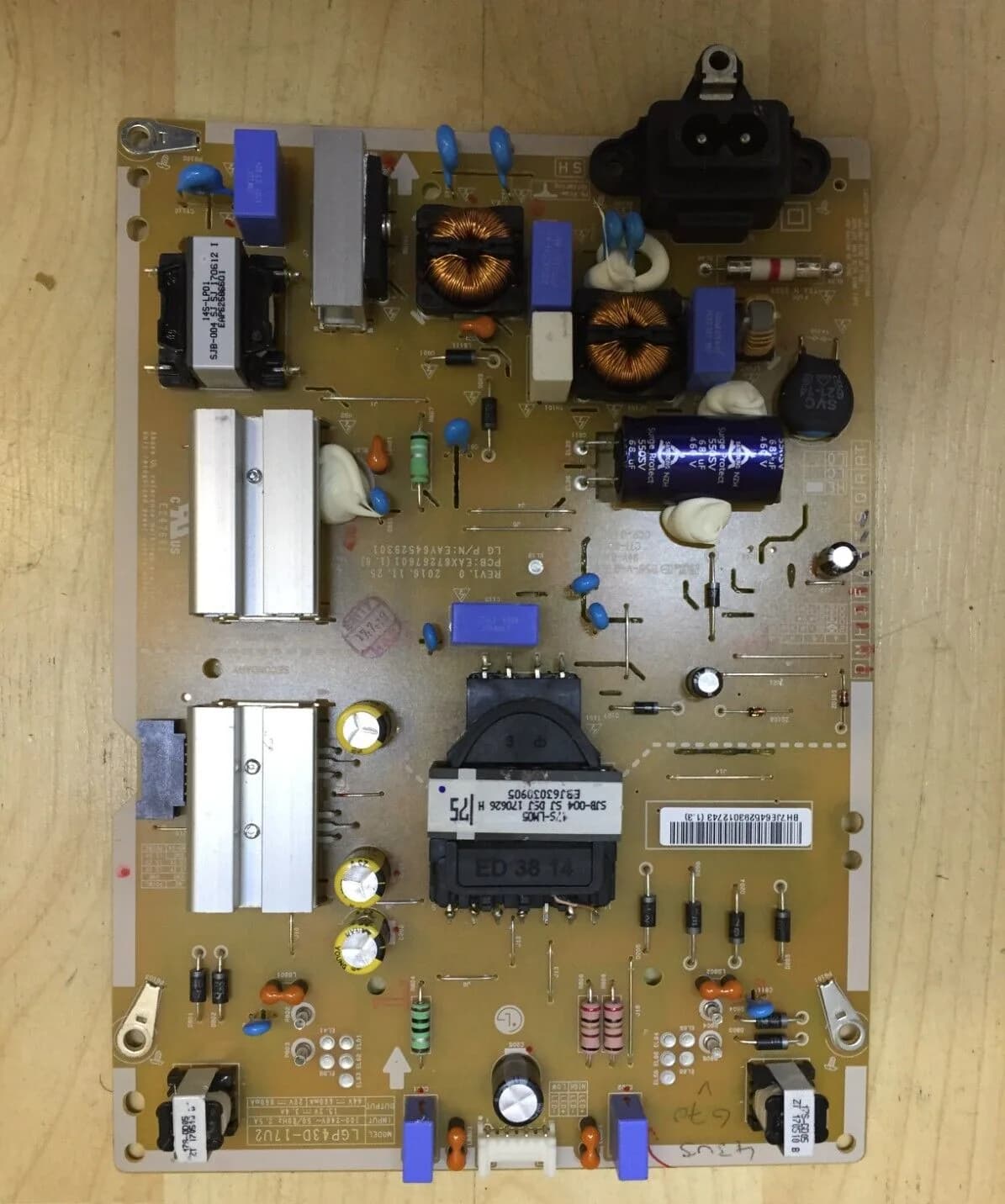 LG TV 43UJ670V POWER PSU SUPPLY BOARD