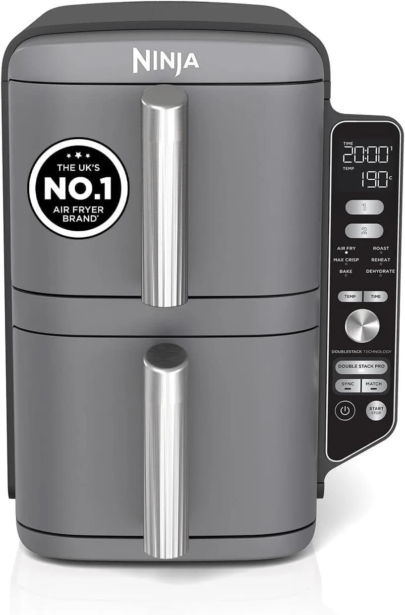 Ninja Double Stack XL Air Fryer, Vertical Dual Drawer AirFryer black 9.5L