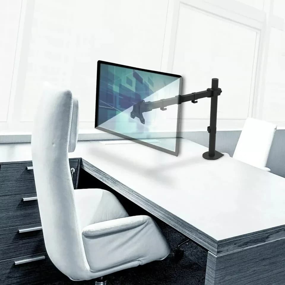 ProperAV P-DMBT13B-1 Desk PC Monitor Mount 19"-32" PC Full Motion Clamp Stand