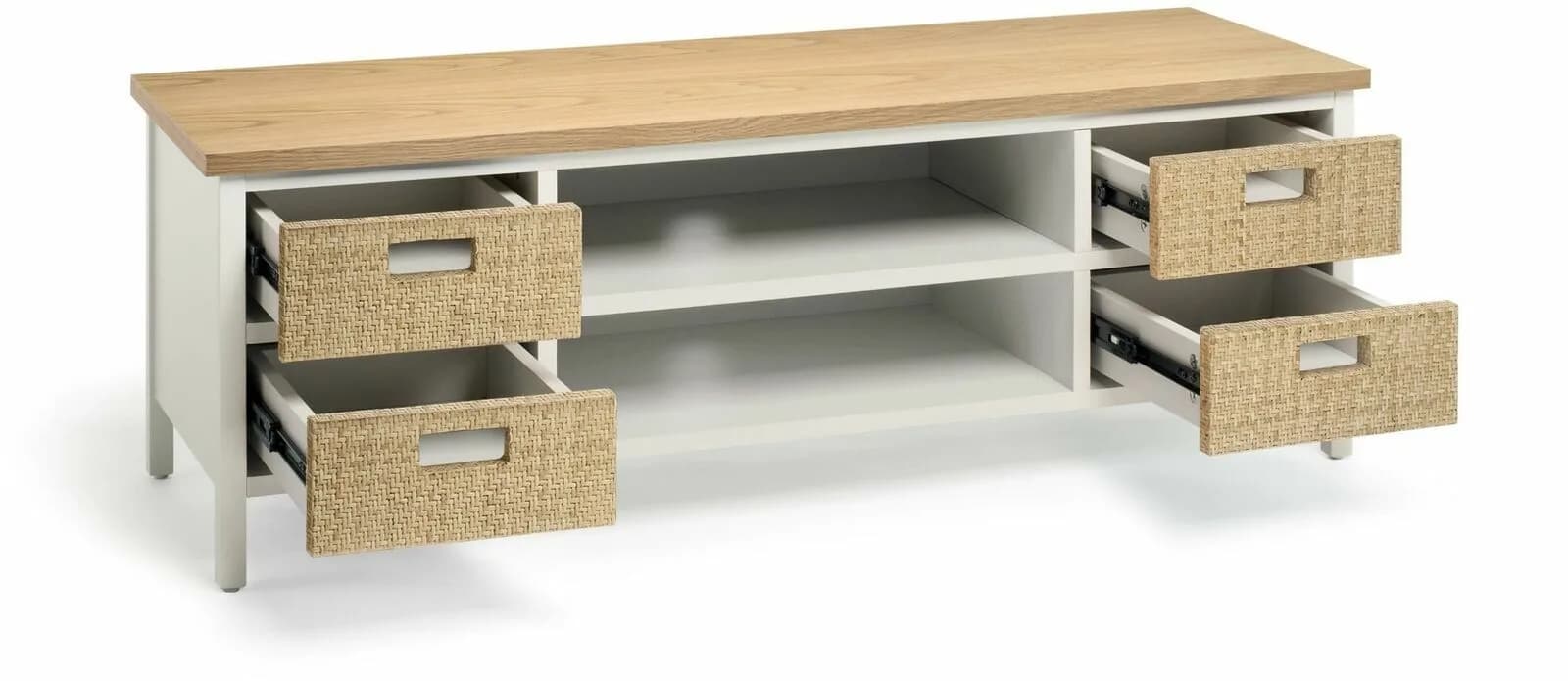 Techlink 407470 Wicker WK120LO Light Oak Top with a Cool Grey Base 1200mm wide