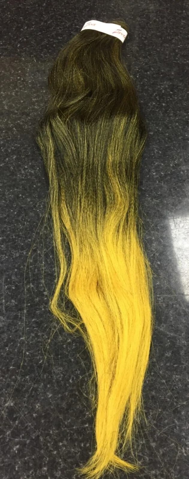 Pre-Stretched Braid Hair Ombre Two Tone (26"/ 65cm) Black & Yellow Synthetic fib