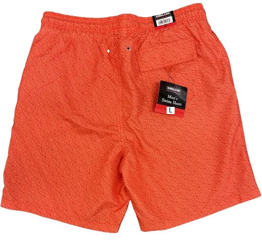 MENS KIRKLAND ACTIVE CASUAL BEACH SUMMER SHORTS ORANGE LARGE LIGHTWEIGHT