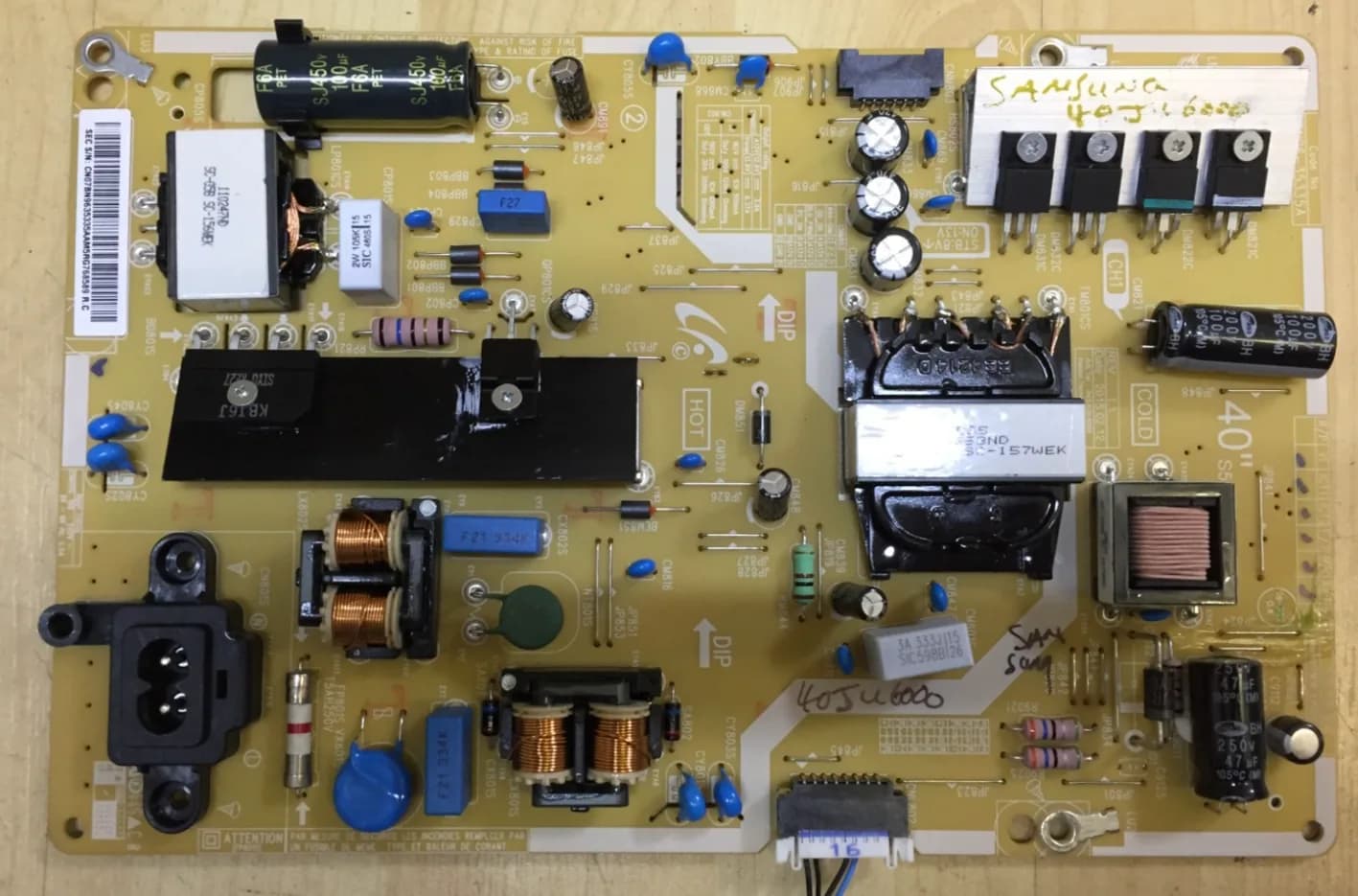 POWER SUPPLY PSU BOARD FOR SAMSUNG UE40JU6000 TV
