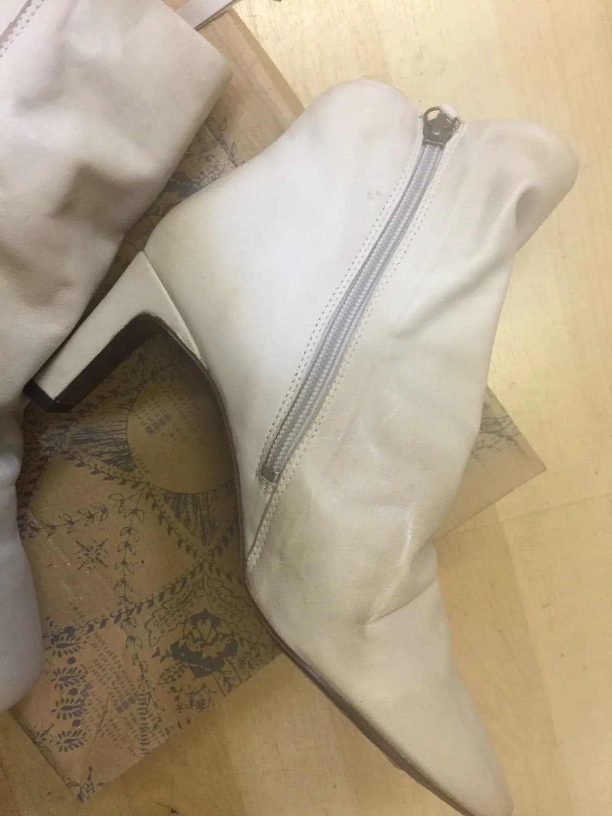 Free People Women's Leather Cybill Heel Boots EU 37 UK 4