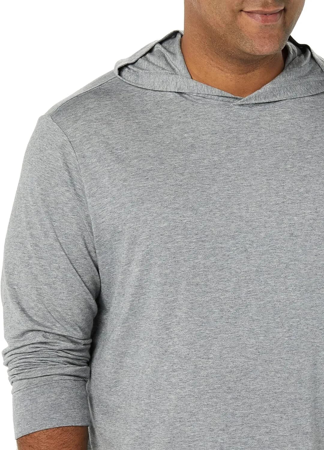 Amazon Aware Men's Regular Fit Light Weight Long-Sleeved Hoodie Grey Khaki Brown