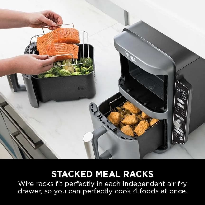 Ninja Double Stack XL Air Fryer, Vertical Dual Drawer AirFryer black 9.5L