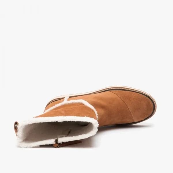 TOMS MAKENNA Ladies Suede Boots Brown Winter Autumn warm cosy size 3