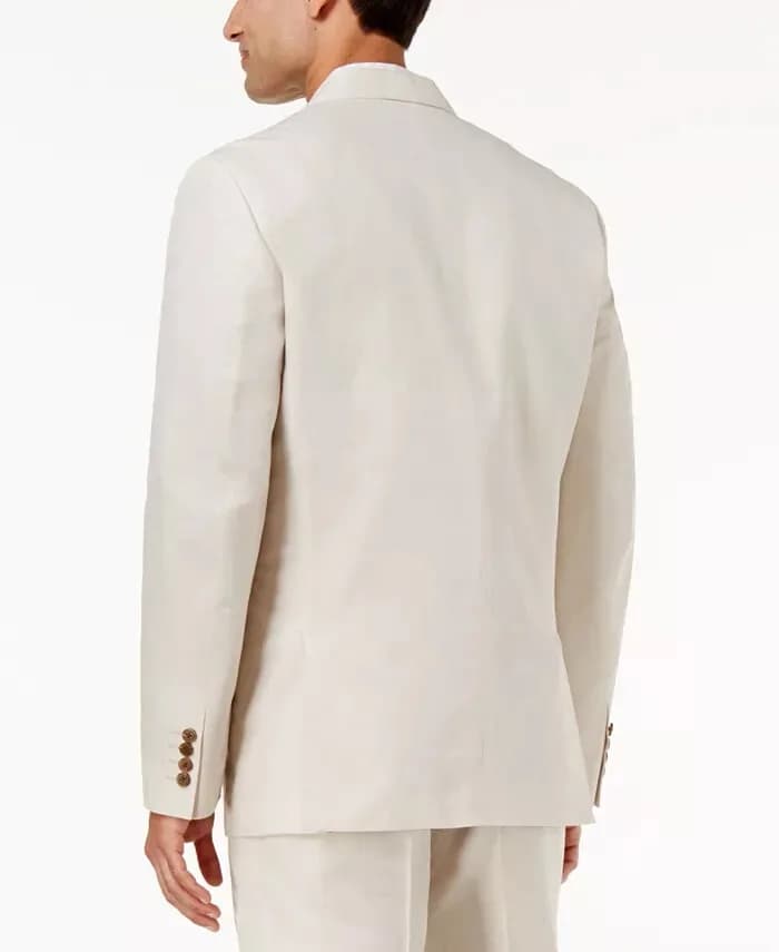 INC Men's Linen Blend Blazer, Created for Macy's Stone Block US XL RRP $79.99