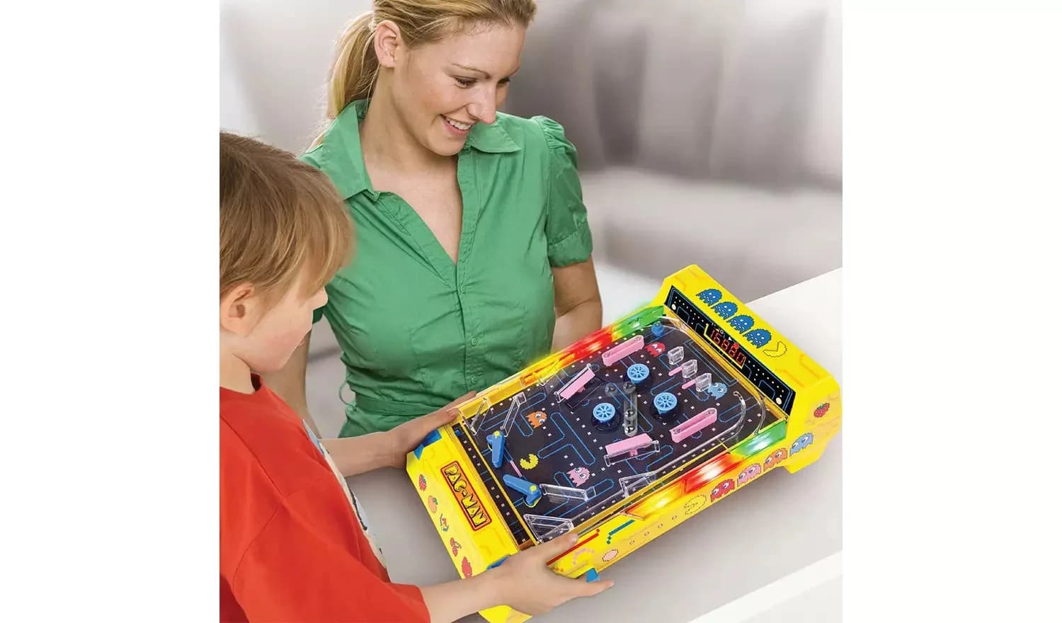 Menkind PAC-MAN Pinball Tabletop Game Retro Arcade Electronic Handheld Fun Gift