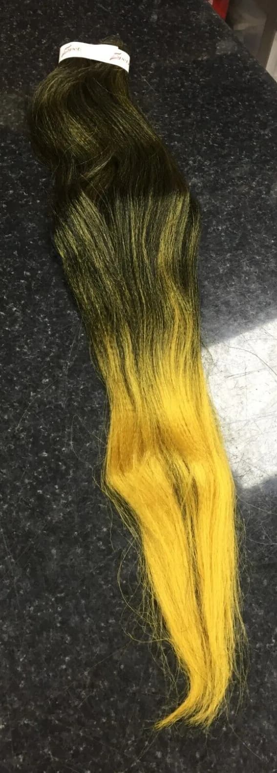 Pre-Stretched Braid Hair Ombre Two Tone (26"/ 65cm) Black & Yellow Synthetic fib