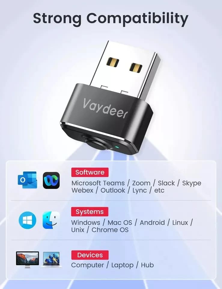 VAYDEER Tiny Mouse Jiggler, T1s Mouse Mover Made of Premium Aluminum Alloy Pc