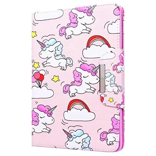 APPLE iPad 1, 2, 3, 4 Case | Leather | Cute Unicorn Design | Pink girls