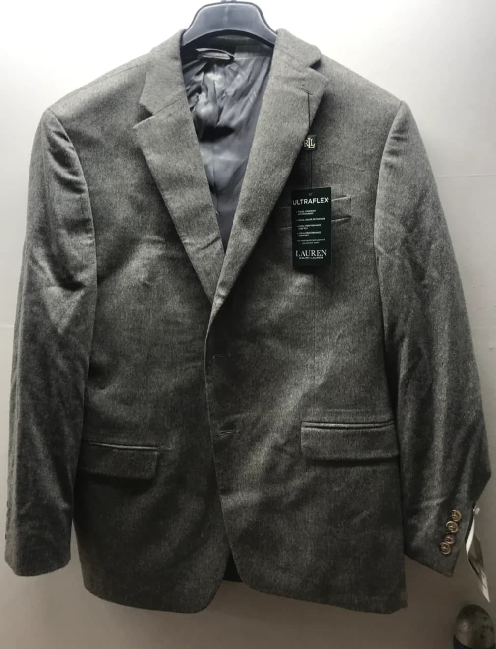 Lauren Ralph Lauren Men's Classic-Fit Ultraflex Stretch Blazer Grey 44 reg