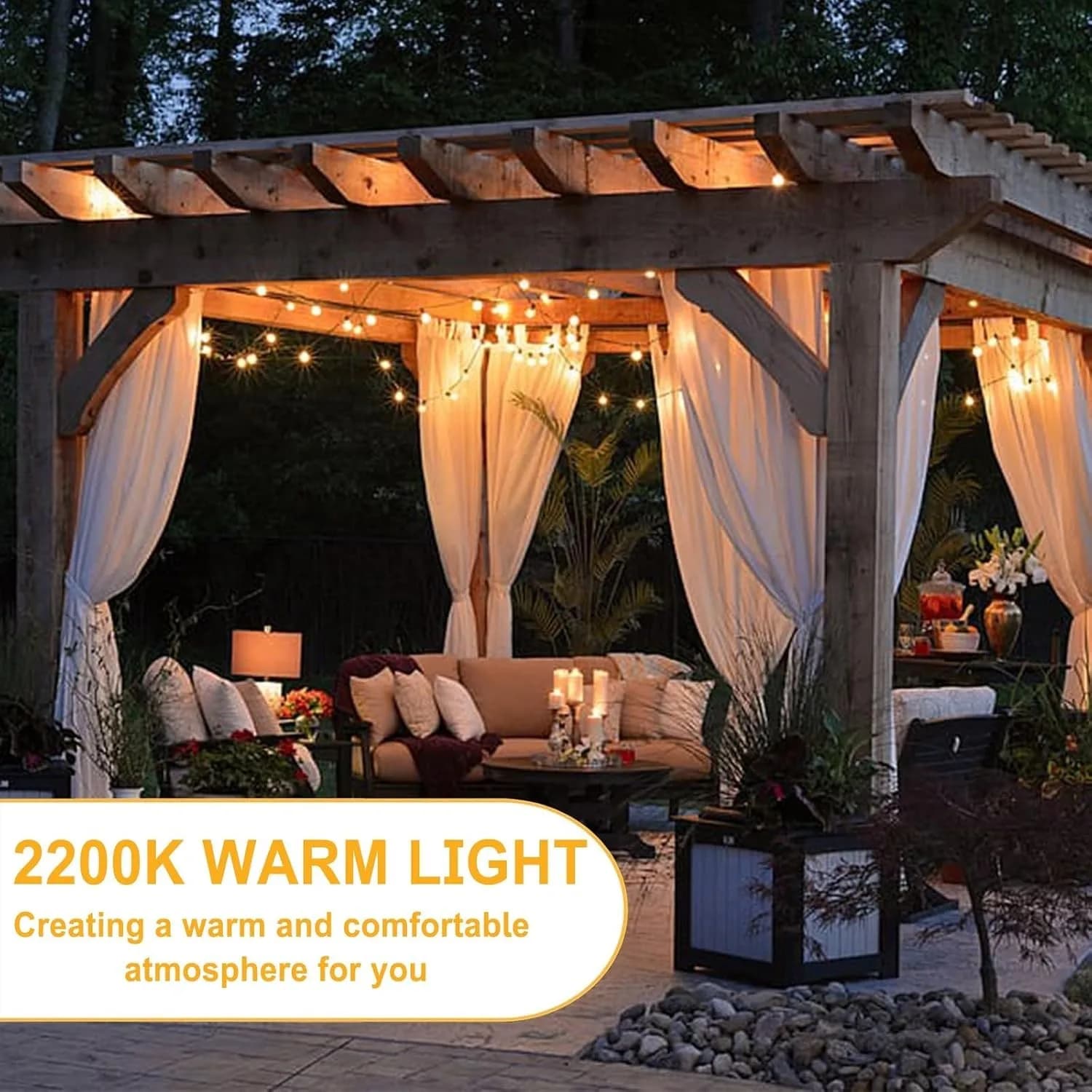 25-Pack G40 Replacement Bulbs, 7W G40 Globe Bulbs E12 Outdoor String Lights 230V