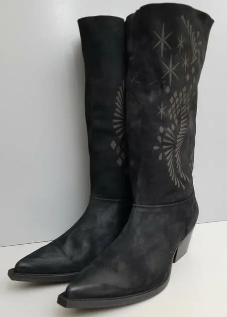 Free People Moon and Back Black Western Boots EU 37 & 38 SIZE RRP $268