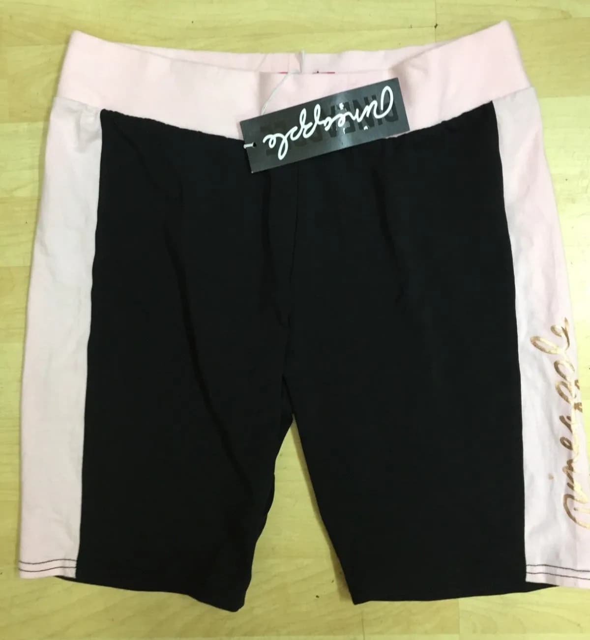 Pineapple Shorts Black Pink Dance Hot Pants Sports Gymnastics UK SIZE 16 EU 44