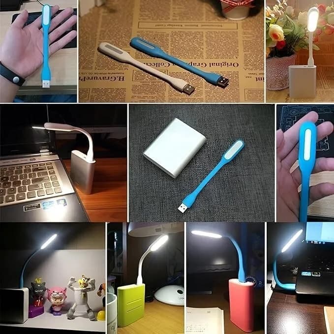 Flexible USB LED Light Lamp Portable Night Light Reading Lamp for Power Bank PC